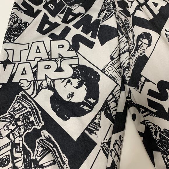 Star Wars Black and White Silky Leggings XS - Picture 3 of 6
